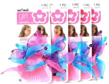 5 Scunci Girl 1 Piece Pink Purple Blue Bendini Clip Fun Stylish Easy To Use