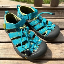 Keens Childs Bright Blue Newport Sandal sz 2 S1344 