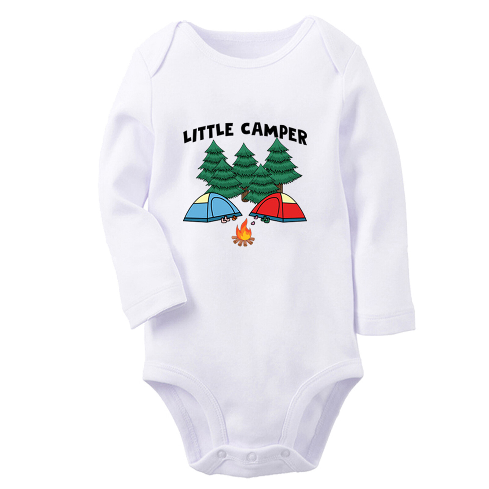 Little Camper Funny Baby Bodysuit Newborn Romper Infant Jumpsuit Kid Long Outfit