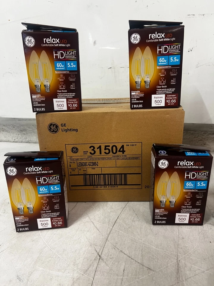 16 GE LED BC Bulb Relax BC E12 (Candelabra) Soft White 60 W Clear 31504 - Image 2 of 4