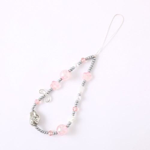 Creative Heart Pearl Bow Cellulare Telefoni Cinghia Perle Perle Per Perle . - Zdjęcie 8 z 18