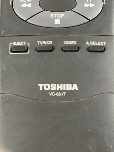 Control remoto VCR original de fábrica Toshiba VC-661T probado funciona - Imagen 2 de 4