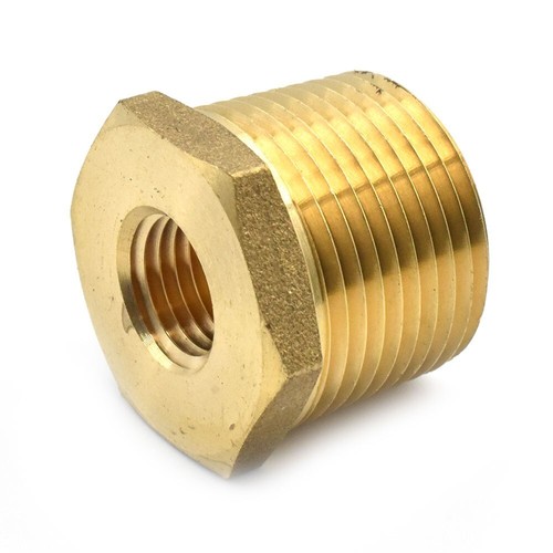 3/4 Inch MPT x 1/4 Inch FPT Brass Hex Bushing - FB904 - Picture 2 of 5