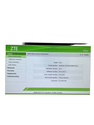 MODEM ZTE ZXHN F623 GPON ONU, ONT SC/UPC, 1GE, 3FE LAN, 1 MODEM ZTE ZXHN F623 GPON ONU, ONT SC/UPC, 1GE, 3FE LAN, 1