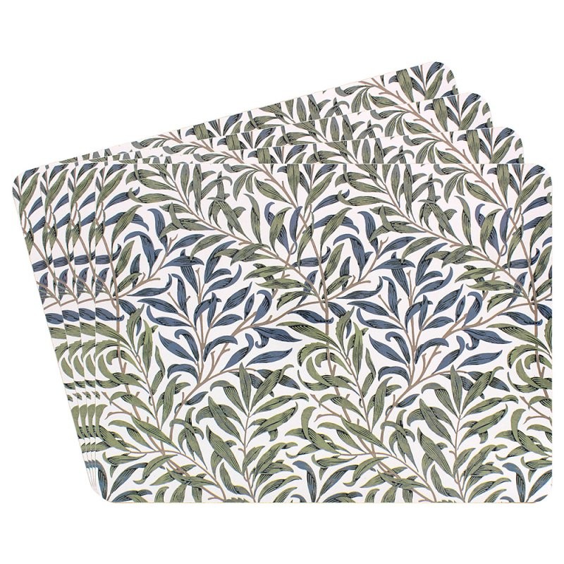 4pcs Cork Placemats Heat Resistant Tableware Willow Bough Nature Leaf Foliage