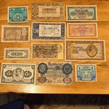 WW2 Paper Money Germany France Belgium Luxembourg Poland 1920-1940 Circulated