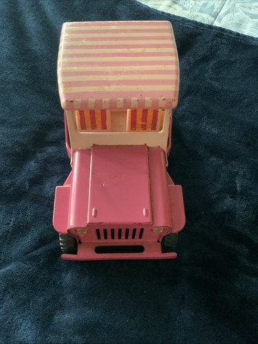 VINTAGE Tonka Pink Beach Surrey Jeep, Truck, Pressed Steel Toy Vehicle - Picture 12 of 12