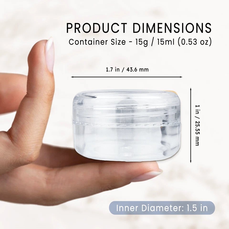 12 Pieces 15 Gram/1/2oz High Quality Lip Balm Lotion Cream Sample Jar Containers - Image 3 of 4