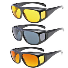 Night Driving Glasses HD Anti Glare Vision Polarized Yellow Lens Tinted Unisexs.