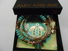 Alex and Ani Go with the Flow, Set of 5 Bracelet Shiny Rose NWTBC