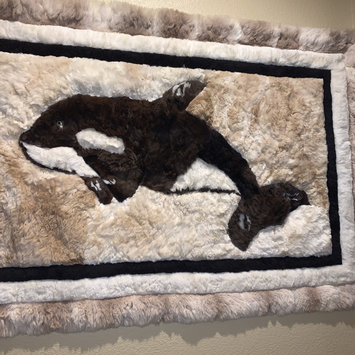 Alpaca Fir Made In Peru Whale Rug | eBay