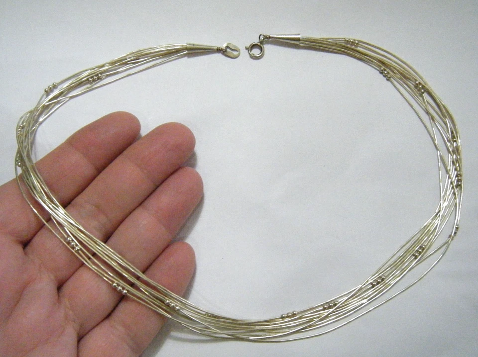 New NOS Sterling Silver CJC Carolyn Pollack Carlisle Liquid Heishi 18" Necklace - Image 2 of 4