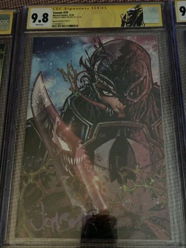 Venom 29 CGC SS 9.8 Jonboy Meyers Agente Veneno Desenmascarado/Enmascarado Virgen CONJUNTO - Imagen 4 de 5