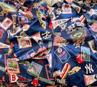 Genuine Reyn Spooner MLB Yankee AND Red Sox Button-Down Shirt 3XL Blue