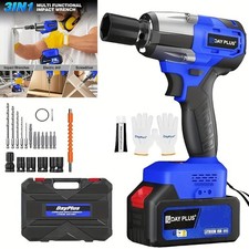 2000NM BRUSHLESS IMPACT WRENCH CORDLESS DRILL SET FOR CAR TYRE LUG NUT REMOVAL