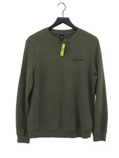 River Island Men's Jumper S Green 100 Other Crew Neck Pullover