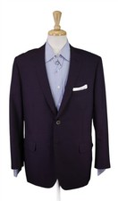 Tom James Ventura Custom Purple Black Knit Woven Holland Sherry 2-Btn Blazer 40R
