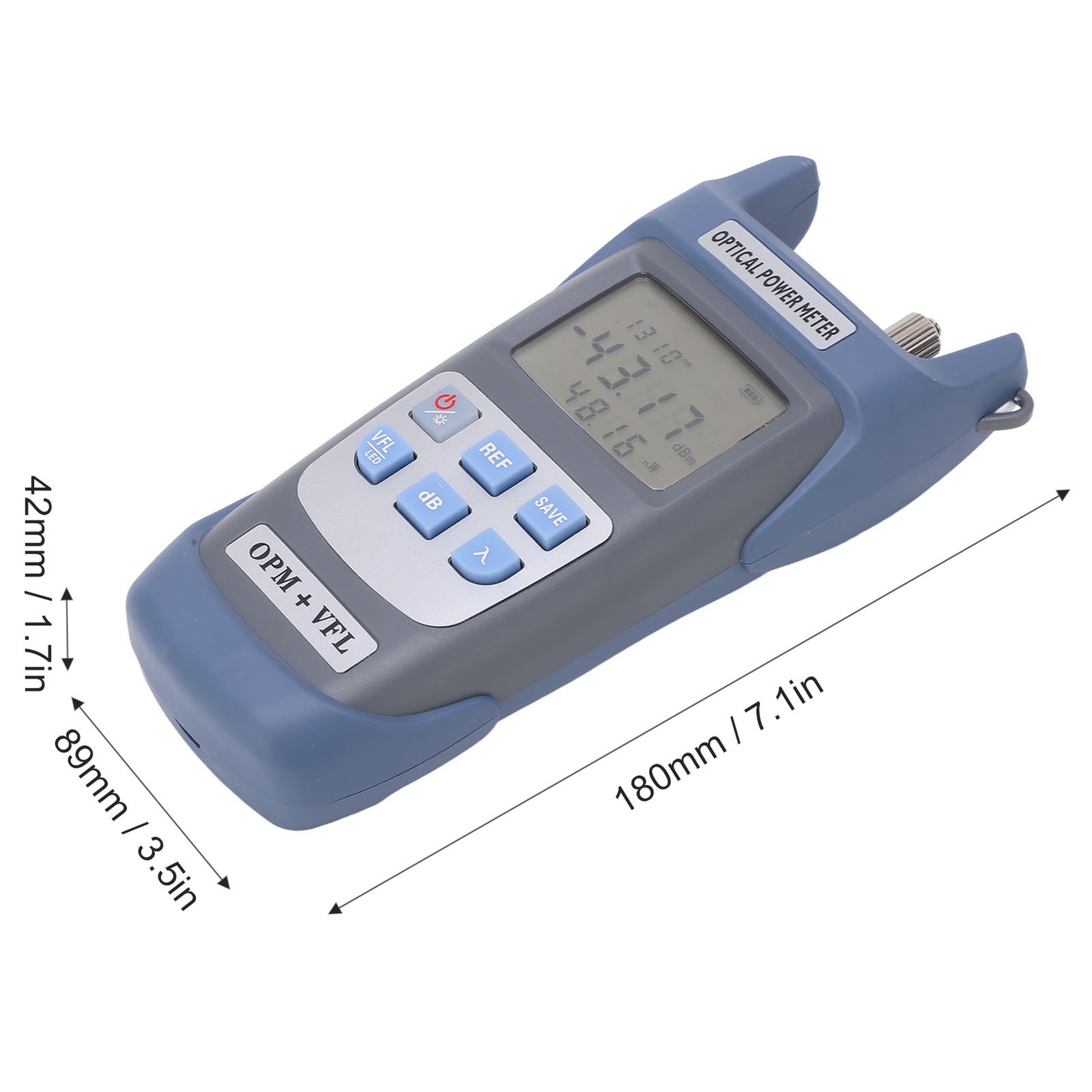 Fiber Optic Power Meter 1MW 7 Wavelength Accurate Optical Power Tester With