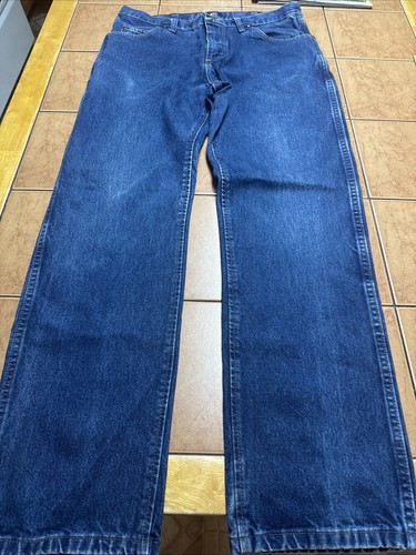 Wrangler Jeans Herren Gr. 34 x 32 Blau 47MWZ Straight Leg Faded Cowboy Cut Vintage
