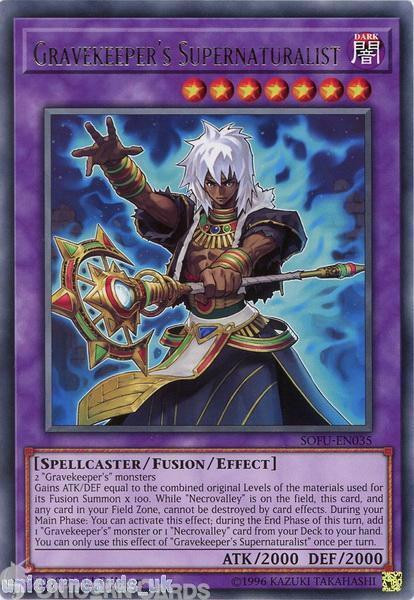 SOFU-EN035 Gravekeeper's Supernaturalist Rare 1st Edition Mint YuGiOh Card