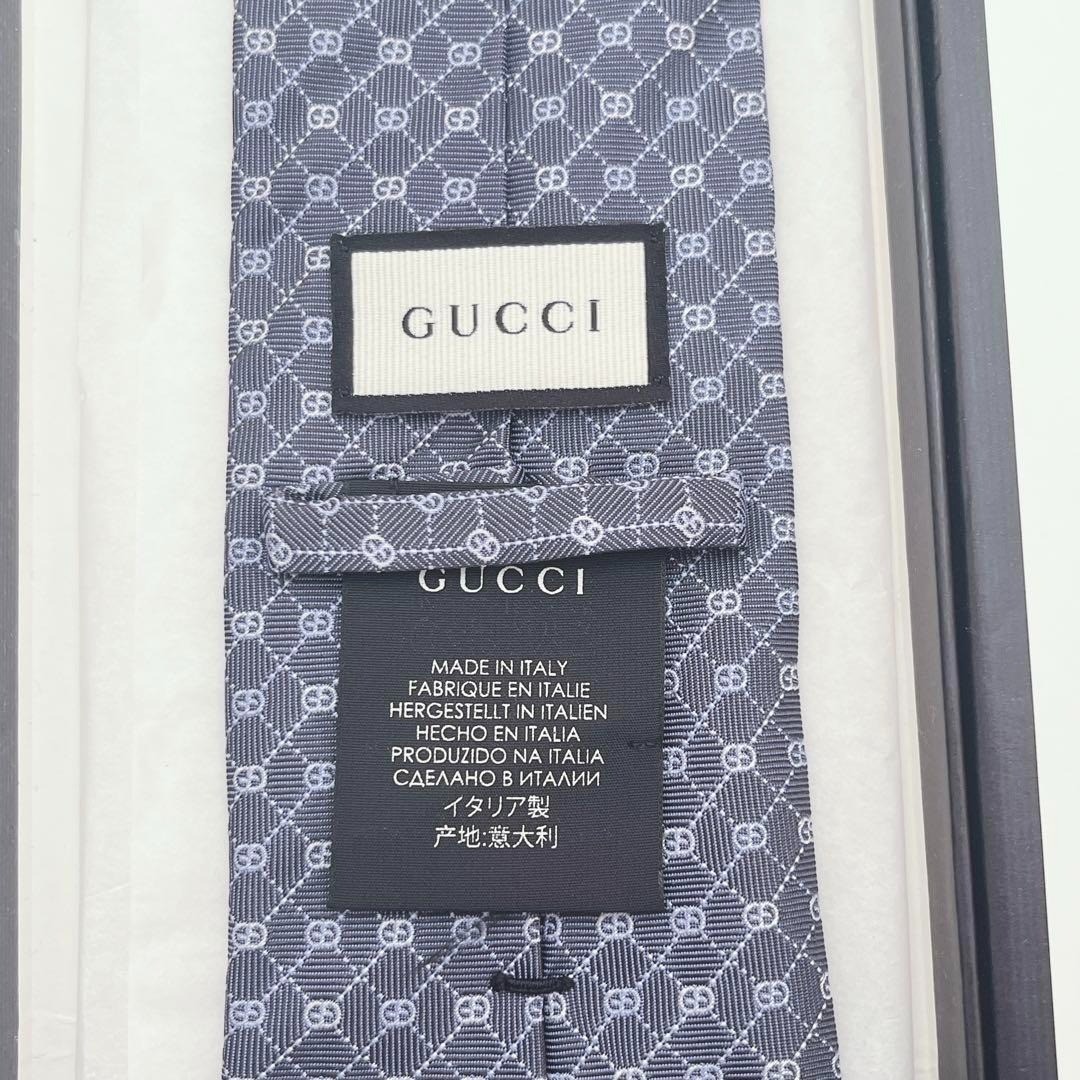GUCCI Tie Silk GG Pattern Interlocking Logogram A… - image 2