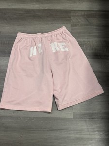 Vintage Nike Y2K Pink Mesh Basketball Spell Out Shorts Lined Yourh Large 14