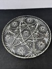 Anchor Hocking Star of David Prescut Clear Cake Plate Sandwich Serving Tray 11"
