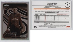 2024 Topps Chrome Formula 1 F1 Drivers Sepia Refractor Lando Norris #7