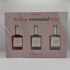 Manicurist Paris Active Essential Trio Nail Polish, 0.51oz Ea., NEW FREE SHIP!