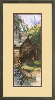 Cross Stitch ''Water Windmill''. Embroidery Kit. Unprinted Сanvas Charivna Mit