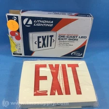 Lithonia Lighting LQC W1R ELN Die-Cast Aluminum Exit Sign FNOB