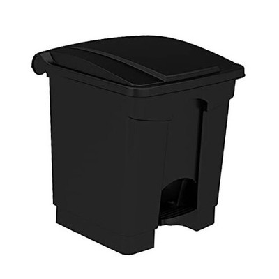Step On Plastic Trash Can with Foot Pedal, 8 Gallon Garbage Can for Kitchen,