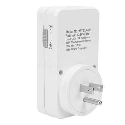 AC125V 24 Hour Mechanical Timer Socket For Energy Saving Indoor Use US BAK