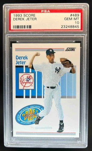 1993 Score Derek Jeter Rookie RC #489 Yankees PSA 10