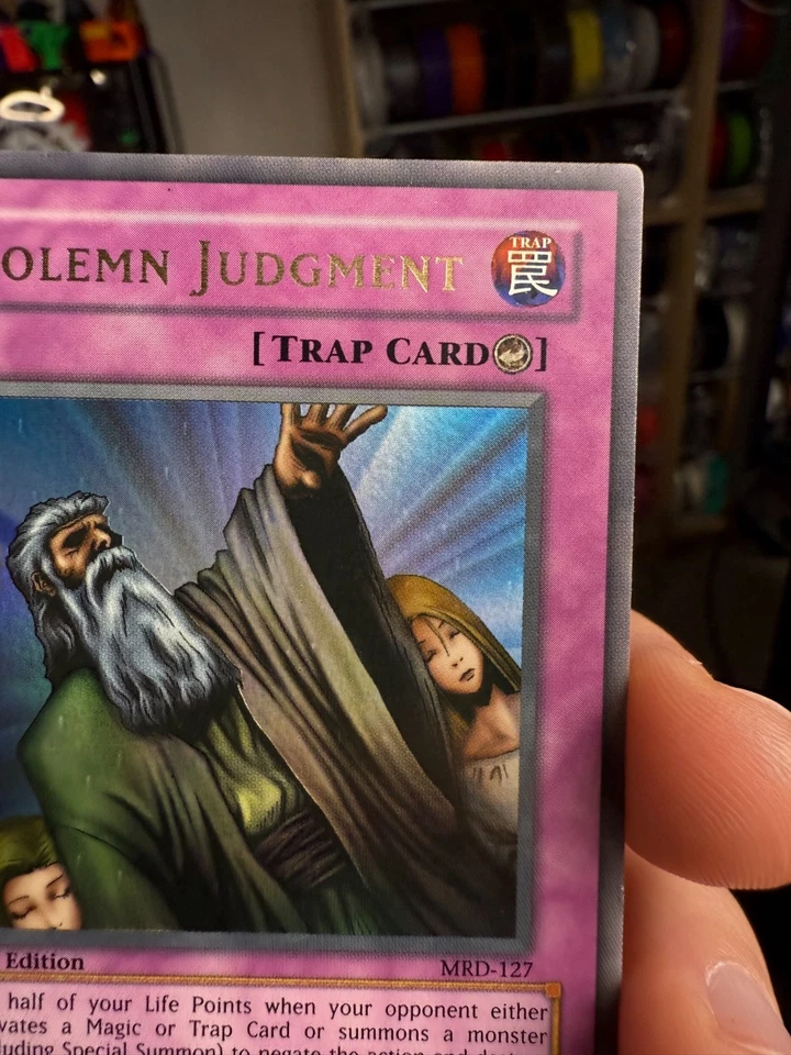 Solemn Judgment MRD-127 1st Edition Metal Raiders Yu-Gi-Oh NA - Image 4 of 4