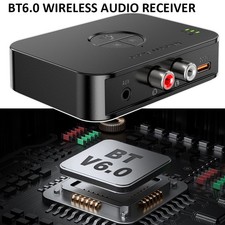 Long Range Bluetooth 6.0 Receiver 3.5mm Aux RCA For TV Home Stereo Audio Adapter