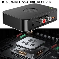 Long Range Bluetooth 6.0 Receiver 3.5mm Aux RCA For TV Home Stereo Audio Adapter