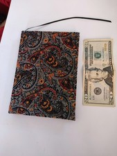 Beautiful Unique Velvet Paisley Texture Journal Diary Sketchbook 50 Blank Pages