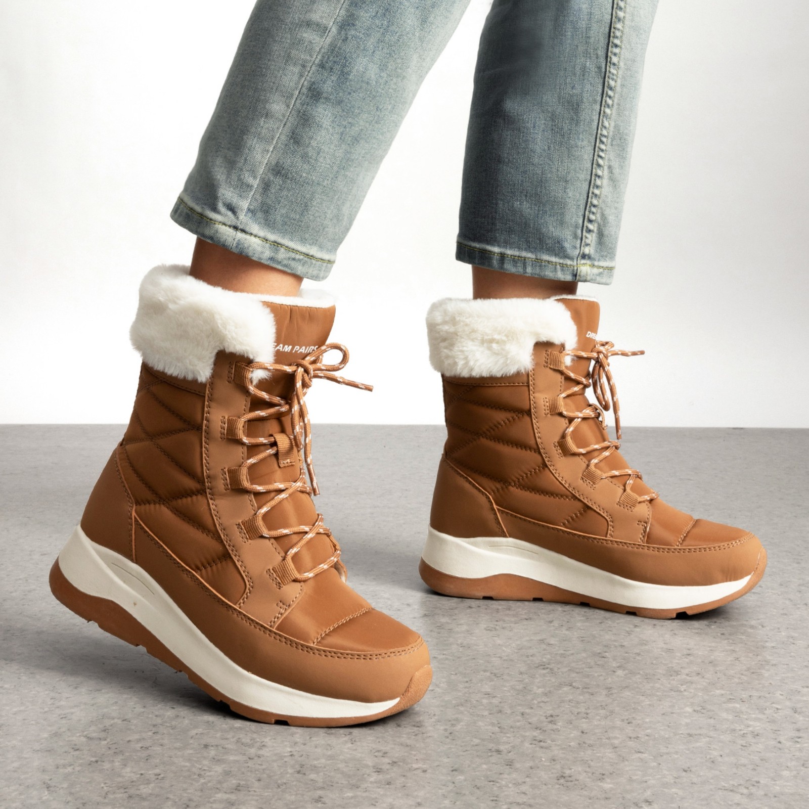 Women Snow Boots Winter Booties Warm Waterproof Comfortable Faux Fur for Outdoor-image