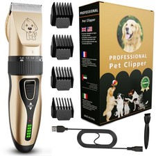 GLOBAL TECH Dog Clippers, Rechargeable Low Noise Cordless Pet Clippers