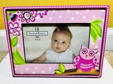 Treasured Memories Pink OWL Baby Girls Picture Frame - 4x6 NEW