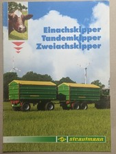 STRAUTMANN Einachs Tandem Zweiachs Dreiseiten Kipper Prospekt Traktor Schlepper