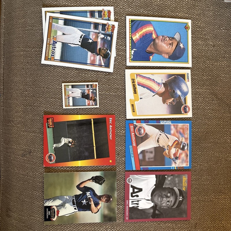 Eric Anthony 17 Card Lot - Astros Mariners - 1990-1995 Includes Rookie & Insert