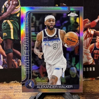 NICKEIL ALEXANDER-WALKER Rookie 2025-26 Topps Chrome Refractor #193 Timberwolves