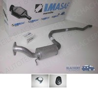 Imasaf Auspuff Mitteltopf+Anbauteile für Ford Fiesta III 1.8 16V+1.8 Xr2I 16V