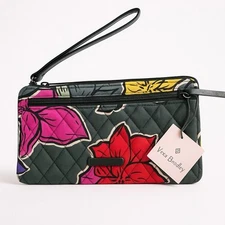 Vera Bradley RFID Front Zip Wristlet "Falling Flowers" (MSRP $38)