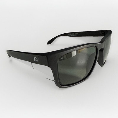 Rayzr Safety Glasses - Matte Black Frame  Smoke Lens Polarised ERZ396 main image 1