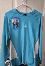 Aqua Lung Women's Rashguard Long Sleeves Light Blue/Teal XL NWT
