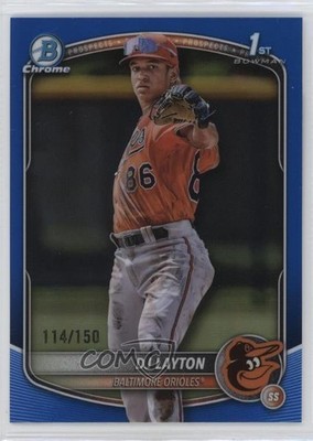 2025 Bowman Chrome Prospects Blue Refractor /150 DJ Layton #BCP-252 14md