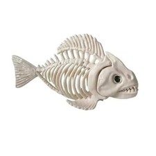 Fish Skeleton Halloween Decor Sculpture Scary Centrepiece Animal Skeleton 1